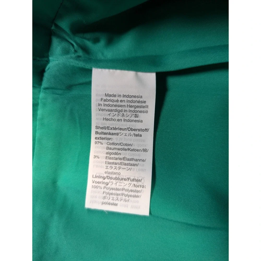 J.Crew Womens Green Scalloped‎ Hem Pencil Skirt Size 4 Stretch Cotton Blend